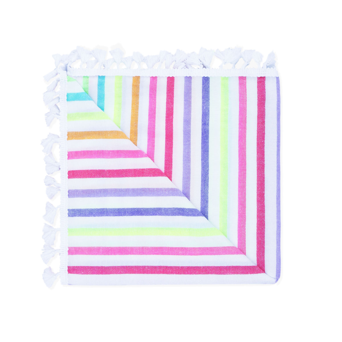Baby Bayadas LA NICOLE – multicolored kids' beach towel 51" × 51" – top view