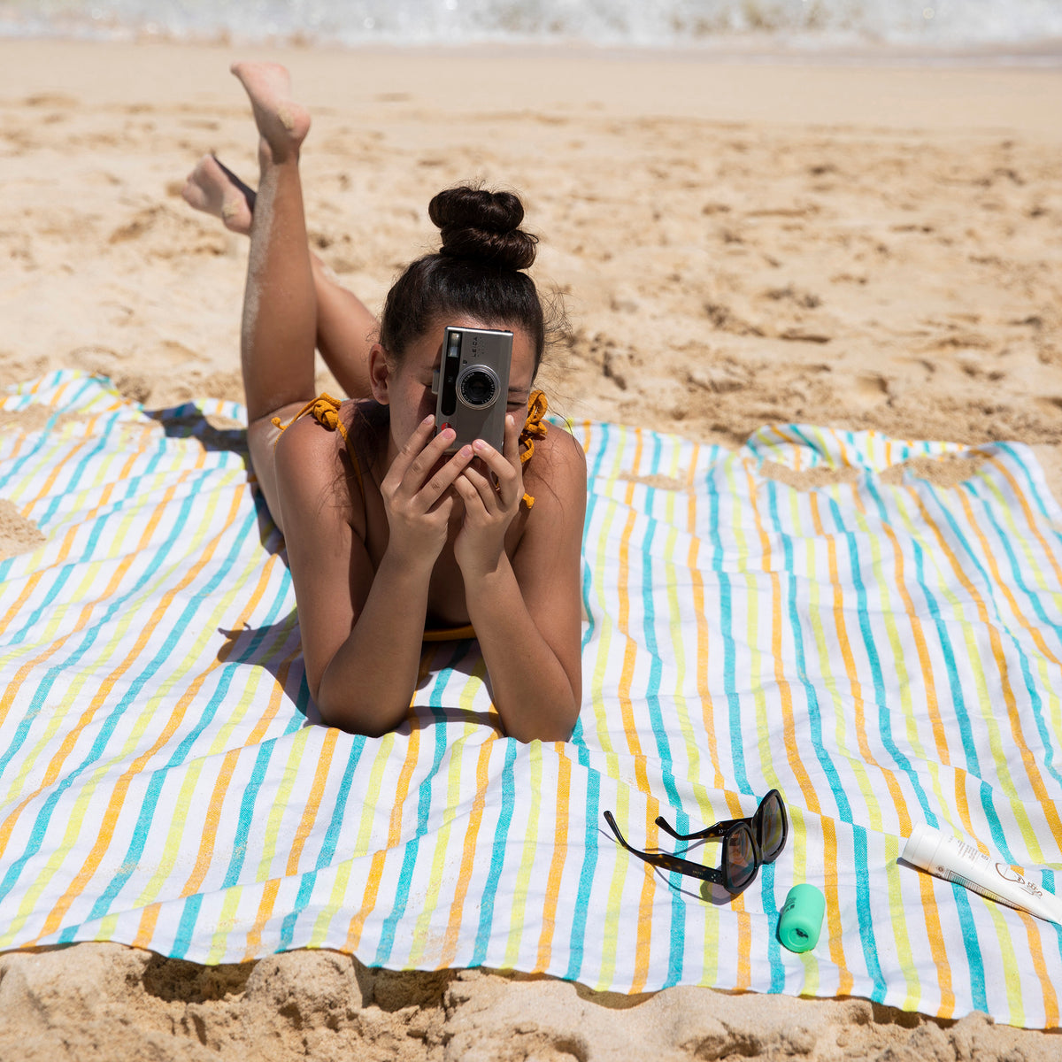 Las Bayadas LA LIZ – toalla de playa XL 200 × 200 cm – fotografía de ambiente 1